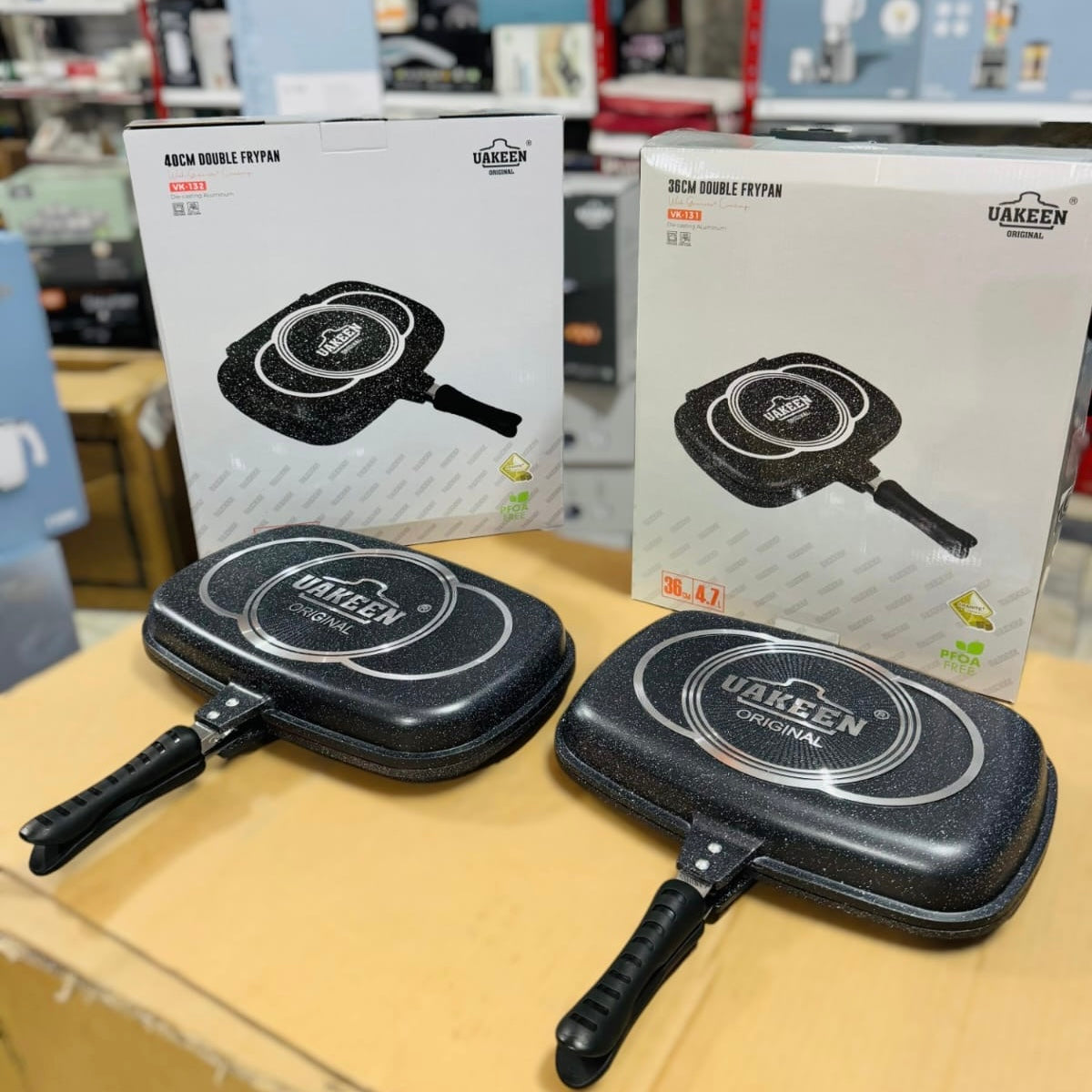 Uakeen Germany Die-Cast Granite Double Frypan