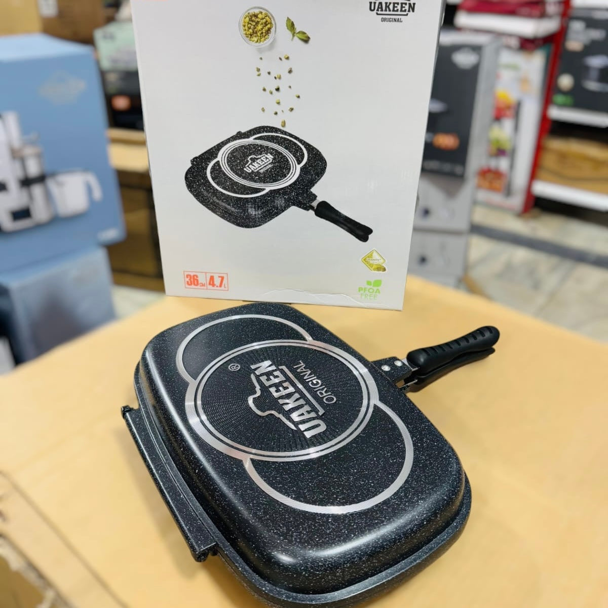 Uakeen Germany Die-Cast Granite Double Frypan